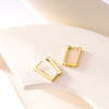 Simple Square Stainless Steel Hoop Earrings OA6686-2-2