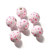 Valentine's Day Element Printed Wood Beads WOOD-R002-01-30-1