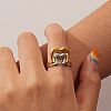 304 Stainless Steel Cuff Open Rings for Women FM5504-2