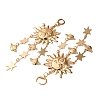 Alloy Sun Chandelier Earrings for Women EJEW-U028-01G-2