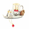 Fruits Alloy Enamel Pendant & Dangle Earrings Sets WGD4C05-02-1