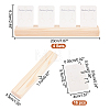 4Pcs Wooden Jewelry Display Card Stands ODIS-WH0027-046-2