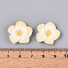 Plumeria Flower Opaque Resin Cabochons CRES-T025-30B-02-4
