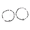 2Pcs Yin-yang Polymer Clay Glass Seed Beaded Stretch Anklet Sets for Women FS-WG3863F-08-4