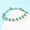 Platinum Tone Brass Micro Pave Cubic Zirconia Tennis Bracelets BJEW-B160-09P-3