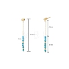 Bohemian Style Natural Apatite Beaded Tassel Dangle Earrings WG6B05D-03-1