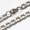 Non-Tarnish 304 Stainless Steel Curb Chain Necklaces NJEW-N0036-02P-1