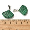 Synthetic Malachite Pendants G-Z067-05P-09-4