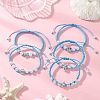 ABS Plastic Imitation Pearl Beads Braided Bead Bracelets for Women BJEW-JB13064-1