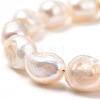 Natural Baroque Pearl Keshi Pearl Beaded Bracelets BJEW-JB05317-2