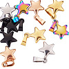 10Pcs 5 Colors 304 Stainless Steel Pendants STAS-TA0006-46-3