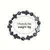 Synthetic Non-magnetic Hematite & Natural Gemstone Beads Stretch Bracelets for Women Men LS-TK7593-6