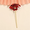 Flower Fan Cloth Hair Sticks PW-WG5DC28-09-1