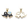 Brass Micro Pave Clear Cubic Zirconia Pendants ZIRC-N039-207-2