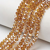 Electroplate Glass Beads Strands EGLA-A034-T3mm-K08-1