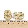 Brass Micro Pave Clear Cubic Zirconia Pendants KK-Z041-01G-S-3