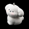 Flocking Opaque Resin Pendants RESI-G128-01Q-1