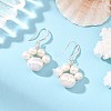 Brass & Natural Cultured Freshwater Pearl Beads Dangle Earrings for Women EJEW-JE07465-1