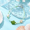 Handmade Glass Seed and Synthetic Turquoise Beaded Bracelets for Women BJEW-JB11299-1