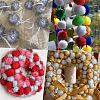 32Pcs Faux Fur Soft Sequins Pompom Ball DIY-SC0033-96D-7