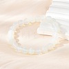 Opal Round Beaded Stretch Bracelets BJEW-F203-01-5