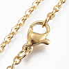 304 Stainless Steel Cable Chain Necklaces X-NJEW-K090-01G-2