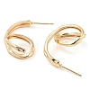 Brass Spiral Stud Earrings EJEW-K264-09G-2