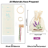 Lavender Pattern Embroidery Starter Drawstring Bag Making Kit DIY-WH0308-156-2