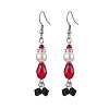 Glass Dangle Earrings EJEW-TA00464-1