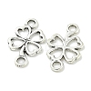 Tibetan Style Alloy Shamrock Connector Charms TIBE-I026-6013AS-2