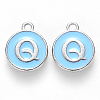 Platinum Plated Alloy Enamel Charms LS-ENAM-S118-04Q-P-1