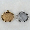 Vintage Alloy Brooch Cabochon Bezel Settings PALLOY-N0085-08M-1