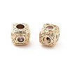 Brass Micro Pave Cubic Zirconia Beads KK-R216-17KCG-01-2