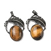 Natural & Synthetic Mixed Gemstone Pendants G-H332-11AS-2