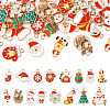  32Pcs 16 Styles Christmas Theme Alloy Enamel Pendants ENAM-TA0001-64-11