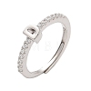 S925 Sterling Silver Adjustable Letter Rings for Women RJEW-M068-01P-D-2