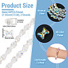 Electroplate Transparent Glass Beads Strands GLAA-TAC0028-009C-4