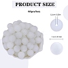 80Pcs Round Silicone Focal Beads SIL-SZ0001-24-18-2