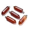 Natural Carnelian Pendants GG-CBAA0EE-02P-16-1