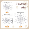 4Pcs Iron & Acrylic Wall Decorations AJEW-WH0871-55P-2