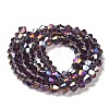 Transparent Electroplate Glass Beads Strands LS-EGLA-A039-T2mm-B04-2