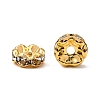 Brass Rhinestone Spacer Beads RB-A014-L7mm-01G-3