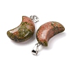 Natural Unakite Pendants G-F820-02L-24-3
