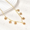 Brass Micro Pave Cubic Zirconia Butterfly Pendant Necklaces NJEW-B157-15G-2