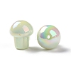 UV Plating Rainbow Iridescent Opaque Acrylic Beads OACR-C010-07D-2