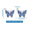 30Pcs 5 Colors Zinc Alloy Butterfly Jewelry Charms FIND-TA0001-61-13