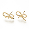 Brass Stud Earrings X-KK-S341-86-1