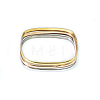 3Pcs Women's Simple Fashion Square Vacuum Plating 304 Stainless Steel Stackable Bangles BJEW-O182-05M-1