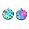 Ion Plating(IP) ainbow Color 304 Stainless Steel Pendants STAS-S119-098-2