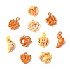 40Pcs 8 Styles Baking Paint Alloy Charms ENAM-CJ0007-06-8